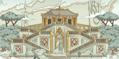 《圆明园西洋楼建筑插画-小马还乡》