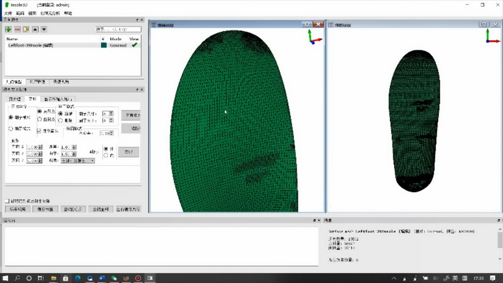 面向定制化运动装备3D打印的三维变形模拟系统(Insole3D)