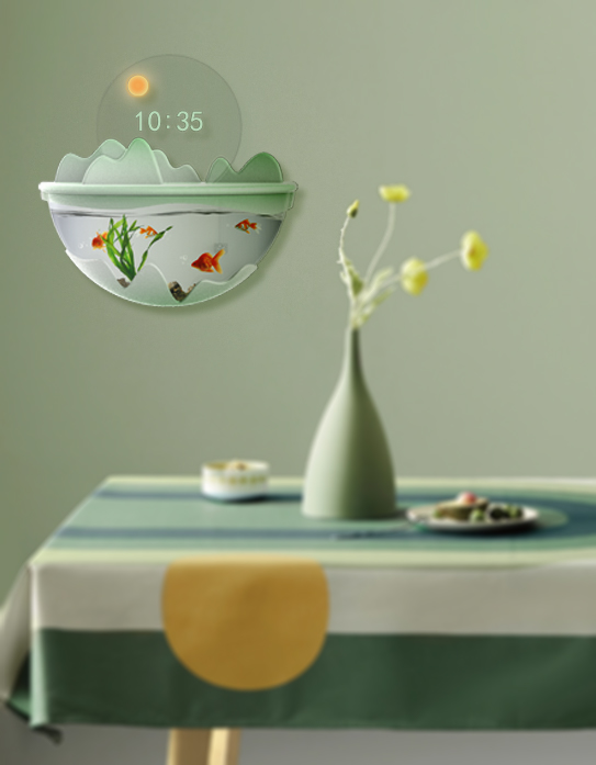 智能家居壁挂式鱼缸设计