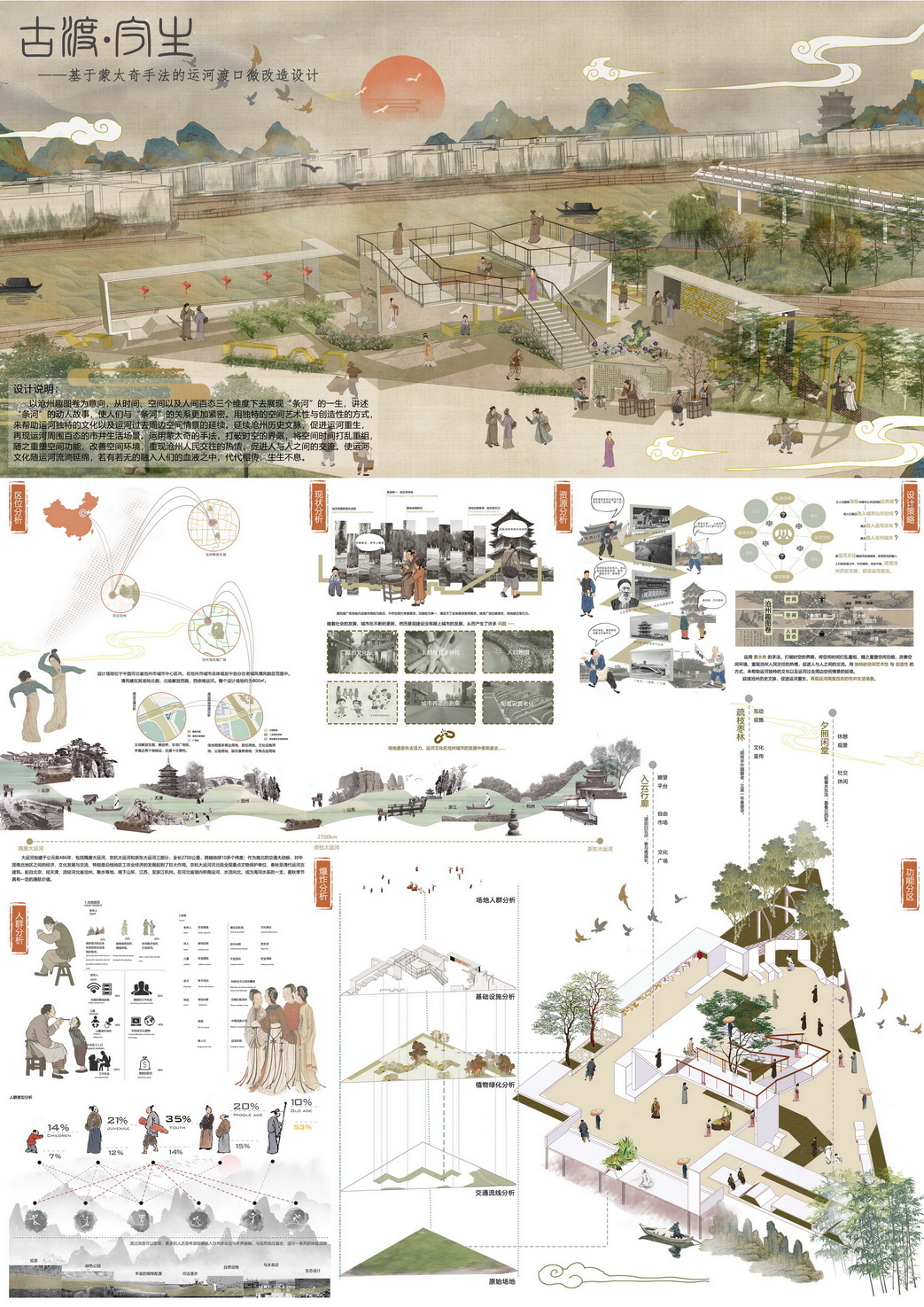 古渡·今生-基于蒙太奇手法的运河渡口微改造设计