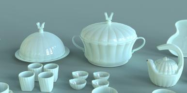 《炎帝神农氏—随炎薪传》陶瓷文创产品设计”餐酒茶“具设计
