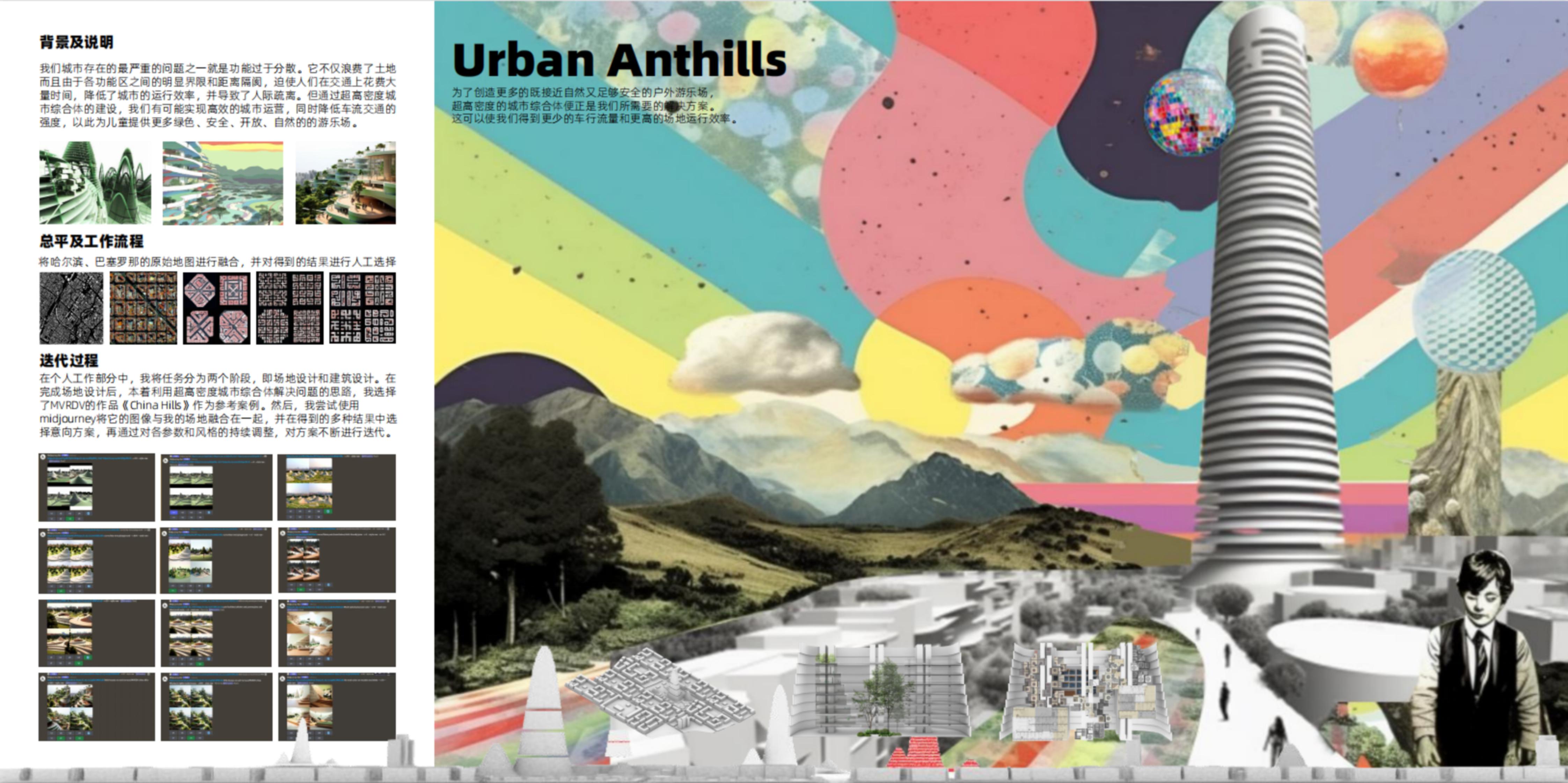 城市蚁丘--基于midjourney 的未来儿童友好城市规划及单体建筑设计