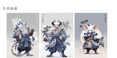 《青花十二生肖》