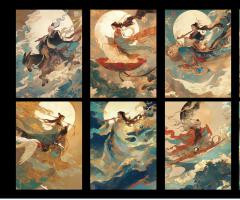 仙渡云海——八仙过海系列插画