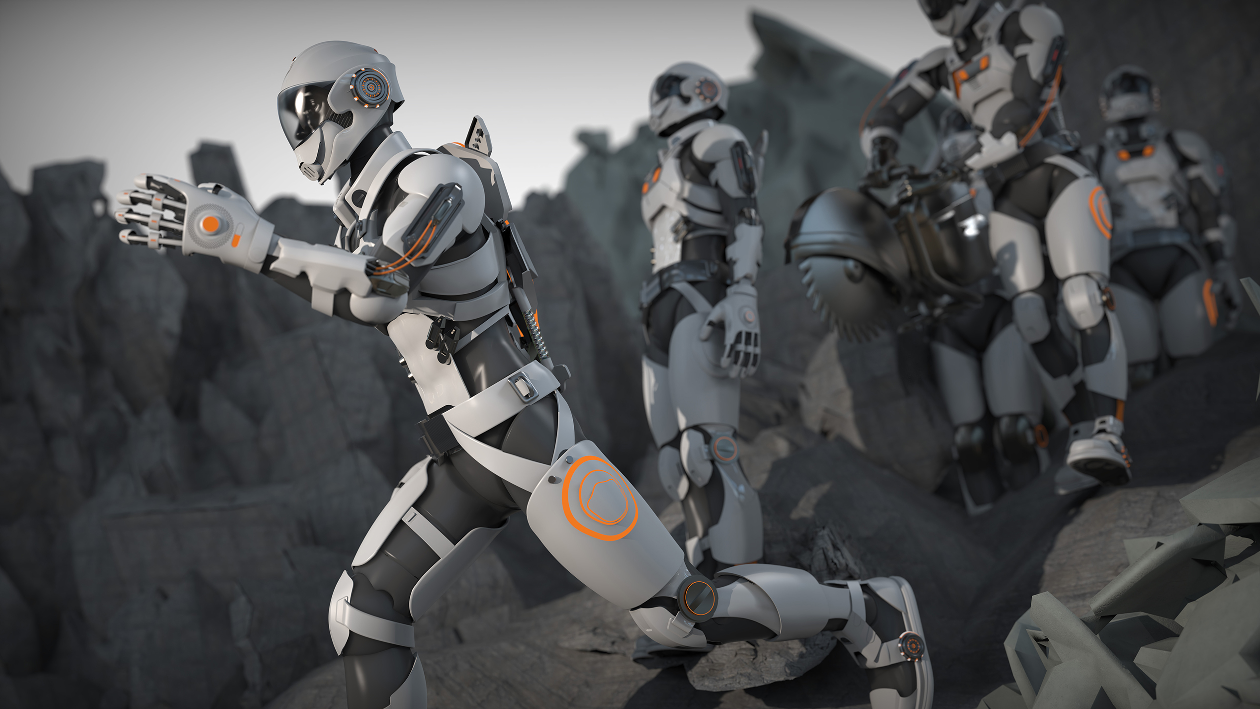 安全哨兵-震后救援人员支撑外骨胎创新设计